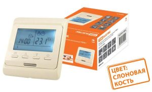 Термостат для теплых полов электронный ТТПЭ 1 16А 250В с датчиком 3м сл. костьtdm