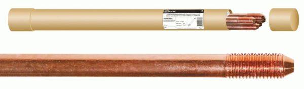 Штырь заземления резьбовой стальной омедненный 0,25мм c резьбой, d=14, l=1500 СТАМ25.14.1500Р tdm