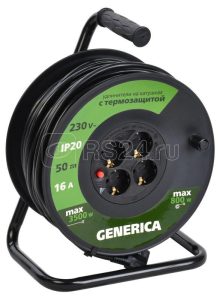 Iek generica Катушка УК50 с т/з 4 места 2p+pe/50м 3х1,5мм2 wkp20 16 04 50 g