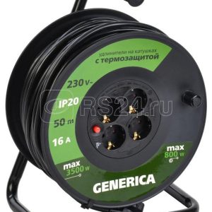 Iek generica Катушка УК50 с т/з 4 места 2p+pe/50м 3х1,5мм2 wkp20 16 04 50 g