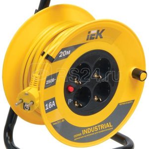 Iek Катушка УК20 с т/з 4 места 2Р+pЕ/20м 3х1,5 мм2 industrial wkp15 16 04 20