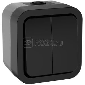 Iek tors Выключатель двухклавишный 10А ip55 ts105 графит ts v20 0 10 55 k53