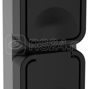 Iek tors Розетка 2 ая с з/к кр. верт. 16А ip55 ts132 графит ts r26 16 55 v k53