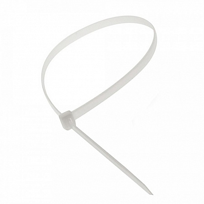 Хомут стяжка кабельная нейлоновая 4,8х300 мм белая (100 шт/12500 шт уп/кор) Промрукав