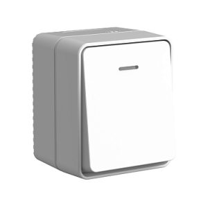 Systeme electric atlasdesign profi54 Наруж Серый Выключатель 1 клавишный с подсветкой 10 АХ se atn54