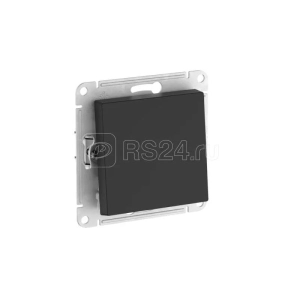 Atn001011s atlasdesign 1 клавишный выключатель, 10АХ, мех., быстрозажим. клем., карбон