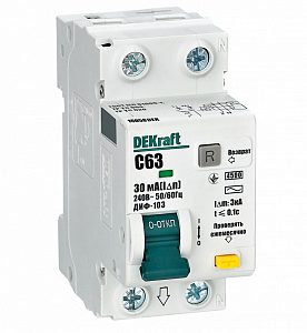 16058dek АВДТ ДИФ103 4.5кА 1n 063a 030 c