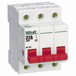 17010dek ВН102 3Р 032А выключатель нагрузки