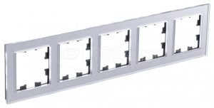 Atn320305 5 постовая рамка, стекло алюминий