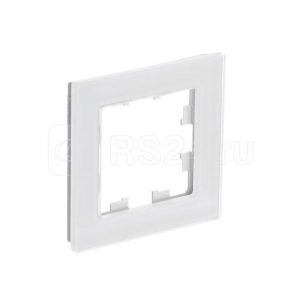 Atn360101 1 постовая рамка, натуральное стекло, белый