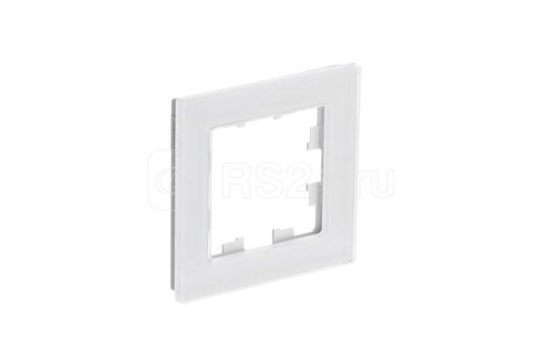 Atn360101 1 постовая рамка, натуральное стекло, белый