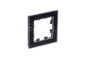 Atn361001 1 постовая рамка, натуральное стекло, черный