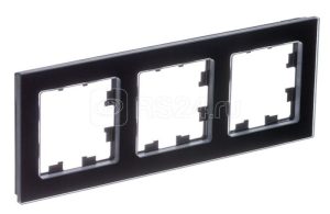 Atn361003 3 постовая рамка, натуральное стекло, черный