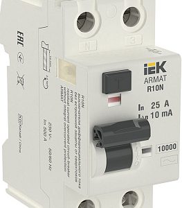Iek armat ВДТ r10n 2p 25А 10мА тип ac ar r10n 2 025c010