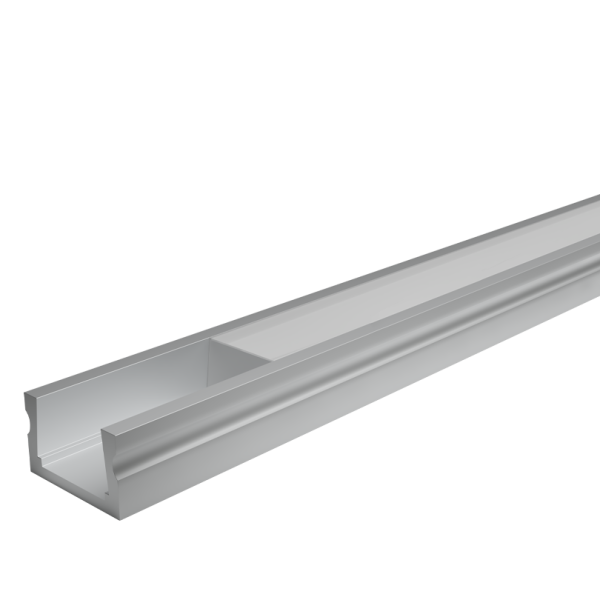 Профиль алюминиевый накладной wolta wap s 16/6/2000 a серый, 6х16х2000 мм готовый комплект