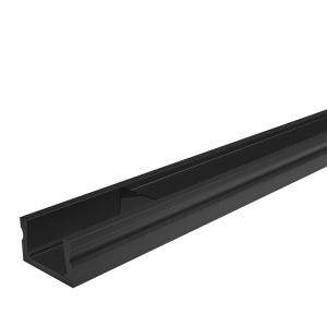 Профиль алюминиевый накладной wolta wap s 16/6/2000 b черный, 6х16х2000 мм готовый комплект