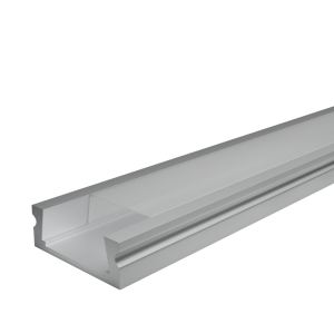 Профиль алюминиевый накладной wolta wap s 24/6/2000 a серый, 6х23.8х2000 мм готовый комплект