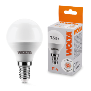 Светодиодная лампа wolta 25s45gl7.5e14 7.5Вт 4000k e14