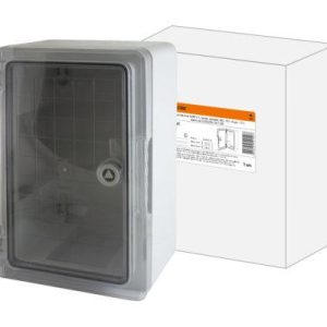 Бокс пластиковый ЩМП 0 1, прозр., крышка, abs, ip65, 45 до +75 С, навесной, (300x200x130) tdm