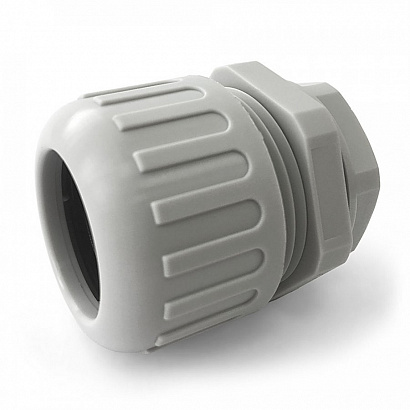 Муфта вводная усиленная (ip68) для гофрированных труб серая ВМУ ГТ 25 (М25) Промрукав