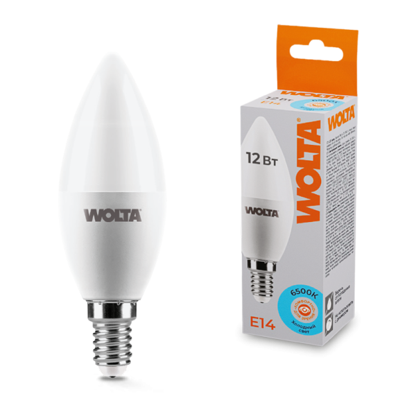 Светодиодная лампа wolta 25wc12e14 12Вт 6500k e14