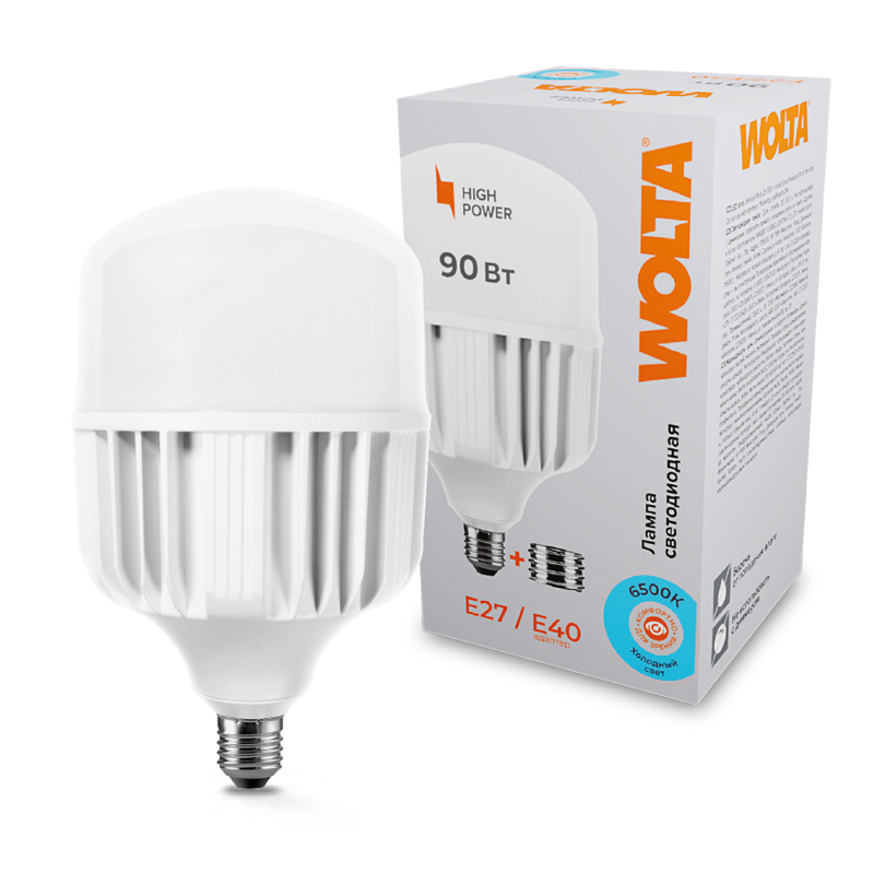 Светодиодная лампа wolta 25whp90e27/40 90Вт 6500К Е27/Е40