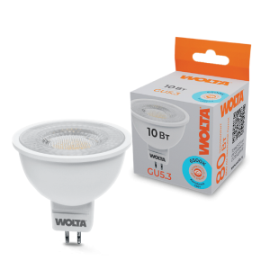 Светодиодная лампа wolta wstd mr16 220v10w6kgu5.3 l с линзой 10Вт 6500k gu5.3