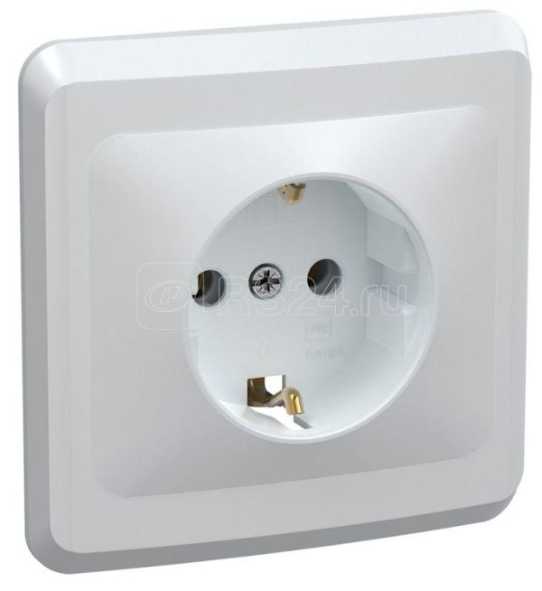 Iek vega РС10 3 ВБ Розетка 1местн. c з/к без защ.штор. 16А ВЕГА (белый) erv11 k01 16 dm