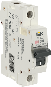 Iek armat Автоматический выключатель m06n 1p c 6А ar m06n 1 c006