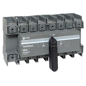 Ekf twinblock Рубильник 125a 4p реверсивный c рукояткой для прямой установки tb s 125 4p rev
