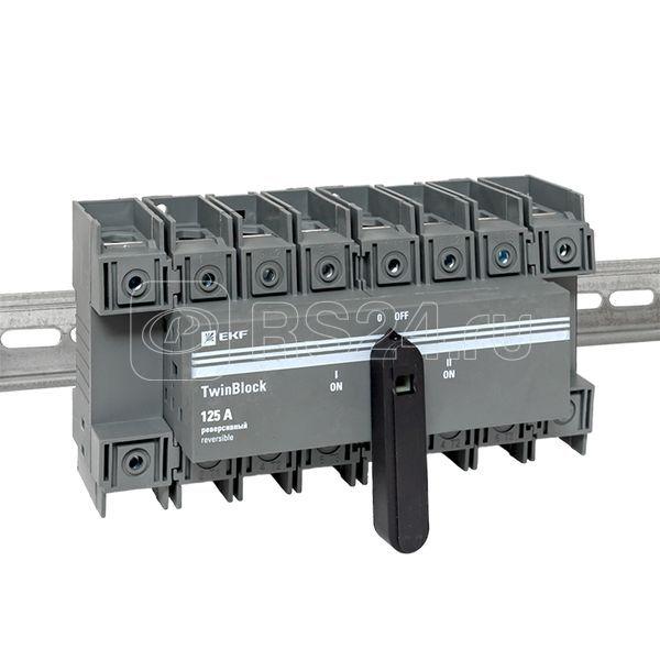 Ekf twinblock Рубильник 125a 4p реверсивный c рукояткой для прямой установки tb s 125 4p rev