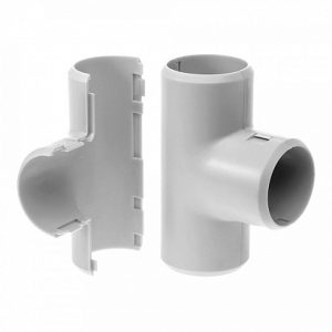 Тройник разборный d16 мм безгалогенный (hf) атмосферостойкий серый (70шт/700шт уп/кор) Промрукав