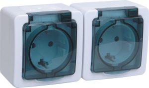 Iek germes plus РСб22 3 ГПБд Розетка 2м с з/к о/у ip54 (цвет крышки:дымчатый) ermp22 k03 16 54 ec