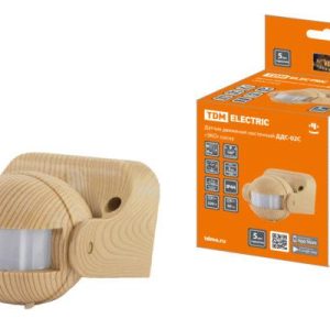 Датчик движения настенный ДДС 02С (1100Вт, 5 480с, 6м, 5+Лк, 180гр, ip44), "ЭКО" сосна tdm