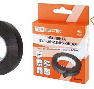 Изолента вулканизирующая 19 мм 9 метров (до 25 кВ) tdm