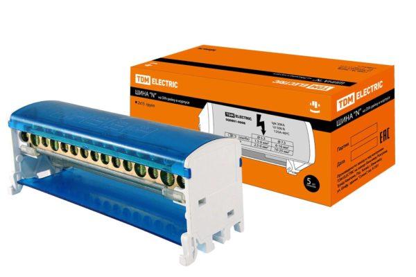 Шина "n" нулевая на din рейку в корпусе 2х15групп tdm