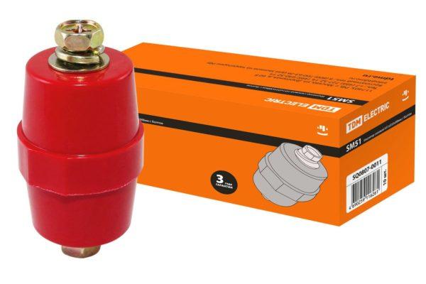 Изолятор sm51 силовой h51xd35xm8мм с болтом tdm