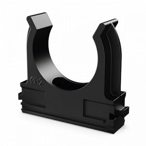 Крепёж клипса для труб Полистирол черная d32 мм (25шт/500шт уп/кор) Промрукав