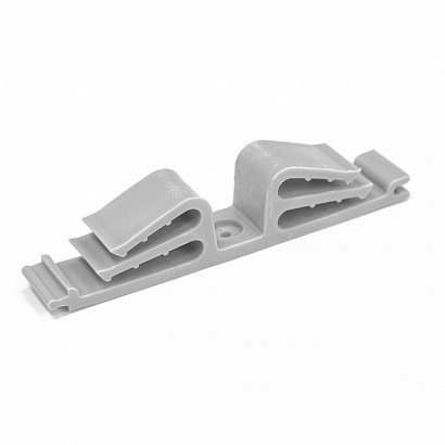 Держатель круглого кабеля двусторонний на 12 мест серый (25шт/уп) Промрукав