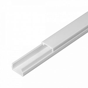 Кабель канал белый 2 й замок в п/э 20х10 мм (96 м/уп) Промрукав