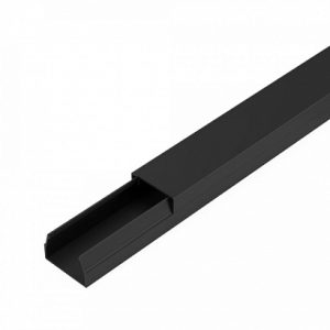 Кабель канал черный 2 й замок в п/э 15х10 мм (144 м/уп) Промрукав