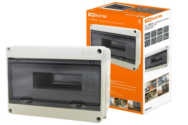 Бокс ЩРН П 15 модулей навесной пластик ip65 tdm