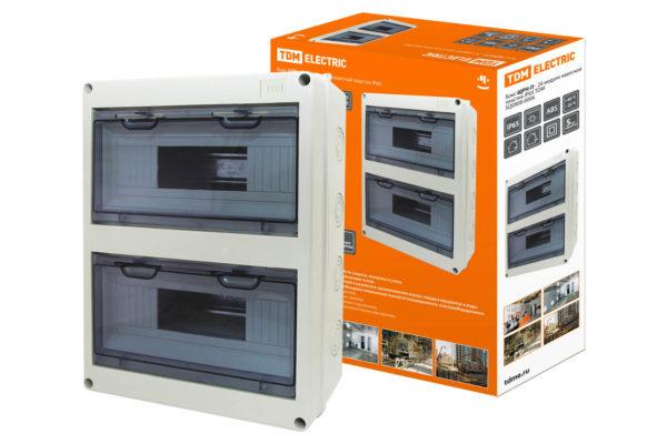 Бокс ЩРН П 24 модулей навесной пластик ip65 tdm