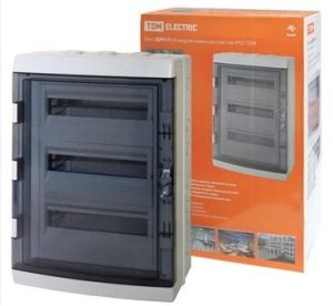 Бокс ЩРН П 54 модуля навесной пластик ip65 tdm