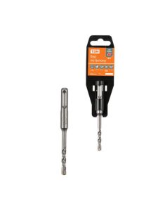 Бур по бетону, 6?110?50 мм, sds plus, 4 резца, пластиковый держатель, 1 шт, "Рубин" tdm