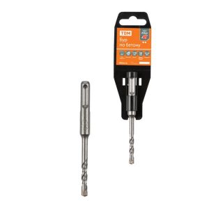 Бур по бетону, 6?110?50 мм, sds plus, 4 резца, пластиковый держатель, 1 шт, "Рубин" tdm