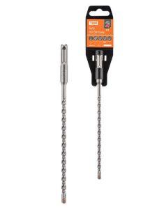 Бур по бетону, 6?210?150 мм, sds plus, 4 резца, пластиковый держатель, 1 шт, "Рубин" tdm