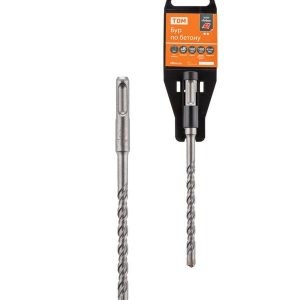 Бур по бетону, 8?160?100 мм, sds plus, 4 резца, пластиковый держатель, 1 шт, "Рубин" tdm