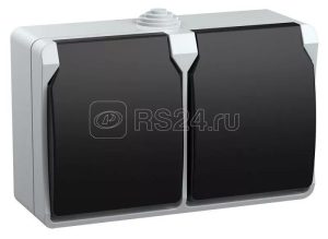 Iek fors РСб22 3 ФСр Розетка двухместная с з/к для открытой установки ip54 ers22 k03 16 54 dc