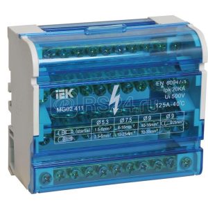 Iek Шины на din рейку в корпусе (кросс модуль) 3l+pen 4х11 ynd10 4 11 125